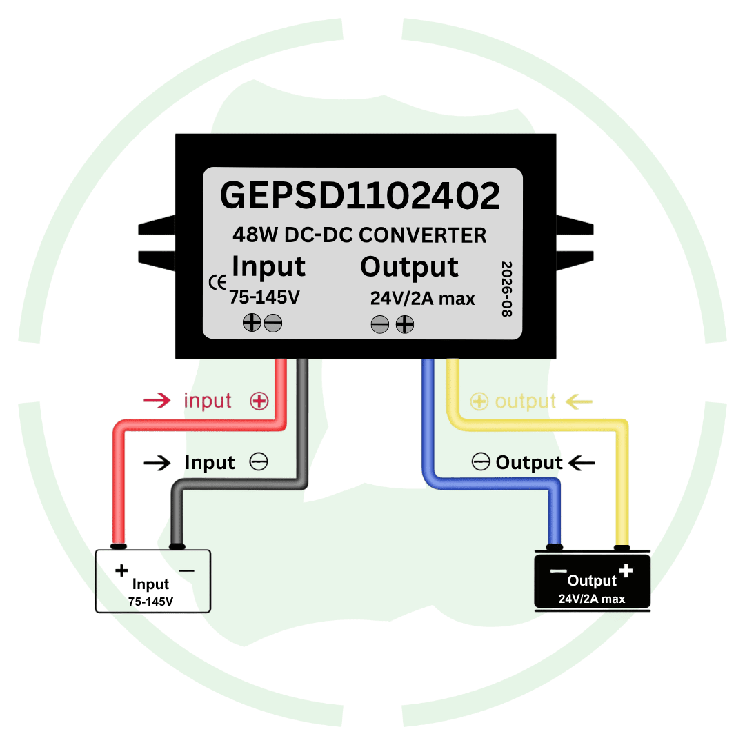 90V 110V To 24V 2A 48W Dc Dc Converter GEPSD1102402 Ip68 Isolated Converter - G-energy