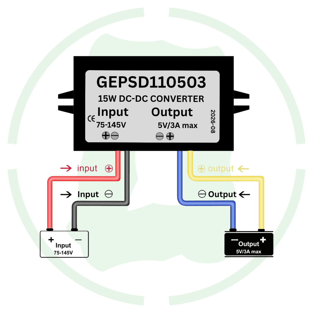 90V 110V To 5V 3A 15W Dc To Dc Converter GEPSD110503 Ip68 Waterproof Isoated Converter - G-energy