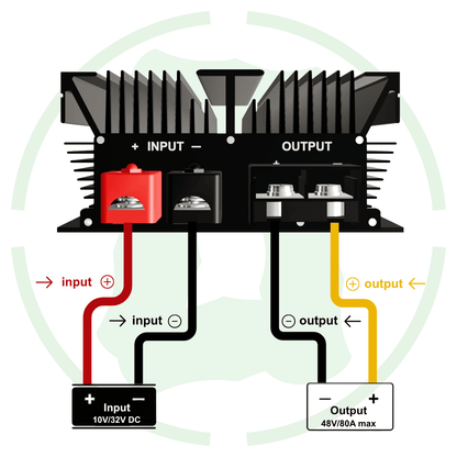 12V To 48V 80A 3840W Dc Dc Converter Ip68 GEMSUS124880 Boost Module - G-energy
