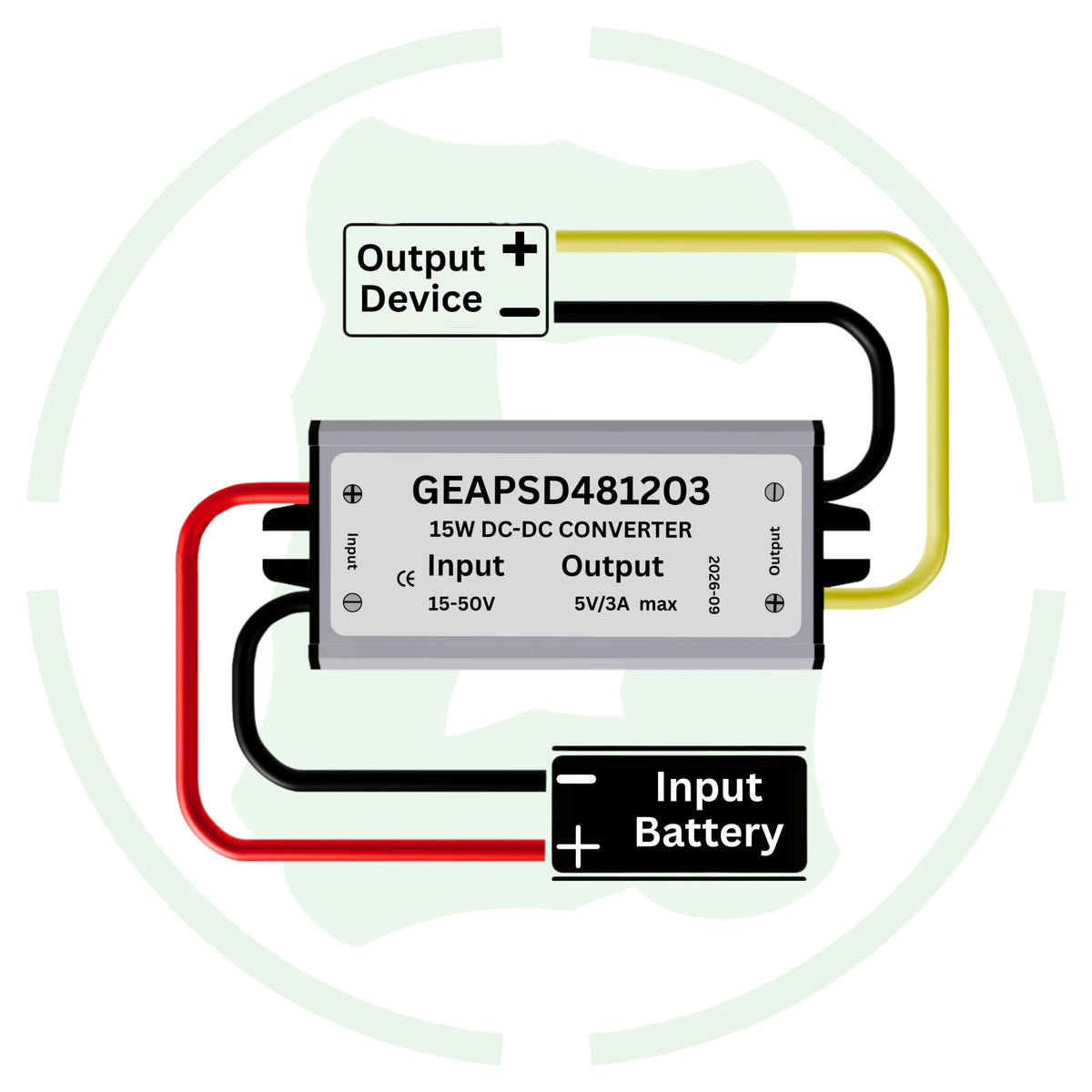 15V-50V To 5V 3A 15W Dc To Dc Converter GEAPSD481203 Ip86 Buck Converter - G-energy