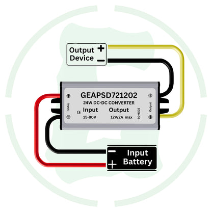 15V-80V To 12V 2A 24W Dc To Dc Converter GEAPSD721202 Ip68 Buck Module - G-energy