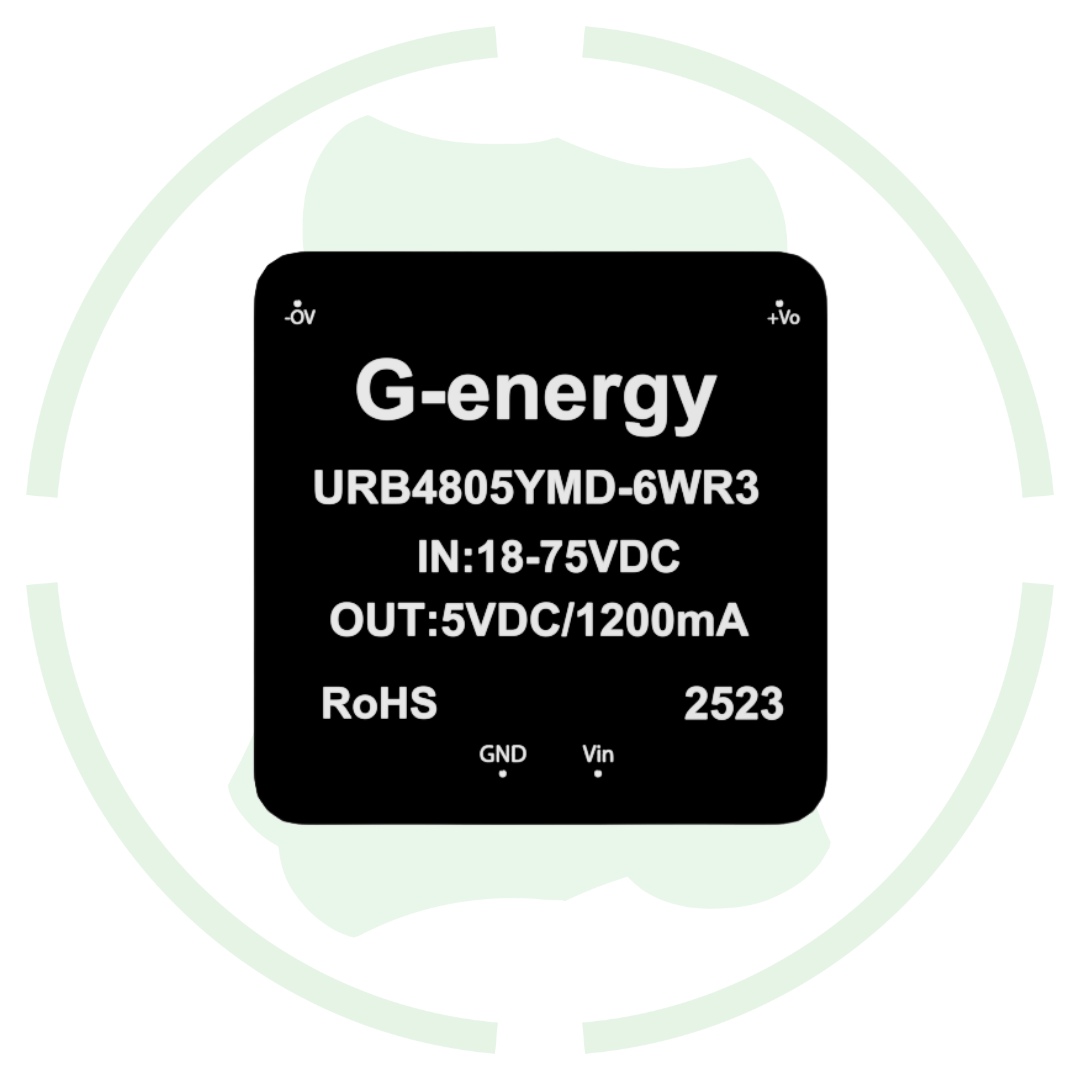 G-energy URB4805YMD-6WR3 48V to 5V 6W DC-DC Converter 1.2A IP68 Buck Converter