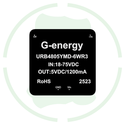 G-energy URB4805YMD-6WR3 48V to 5V 6W DC-DC Converter 1.2A IP68 Buck Converter
