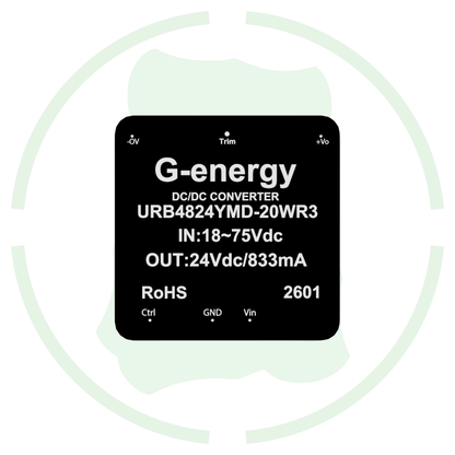 G-energy URB4824YMD-20WR3 48V to 24V 10W 830mA DC DC converter