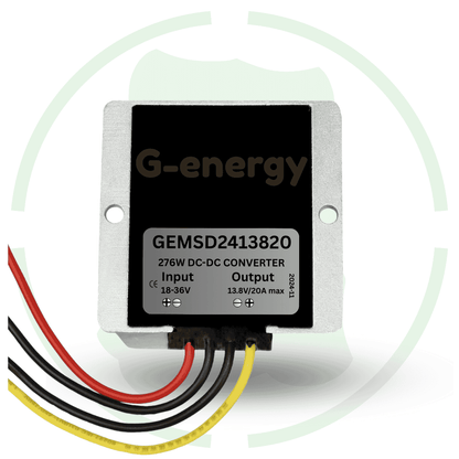 G-energy GEMSD2413820 24V To 13.8V 20A 276W Dc To Dc Converter Ip68 Buck Converter
