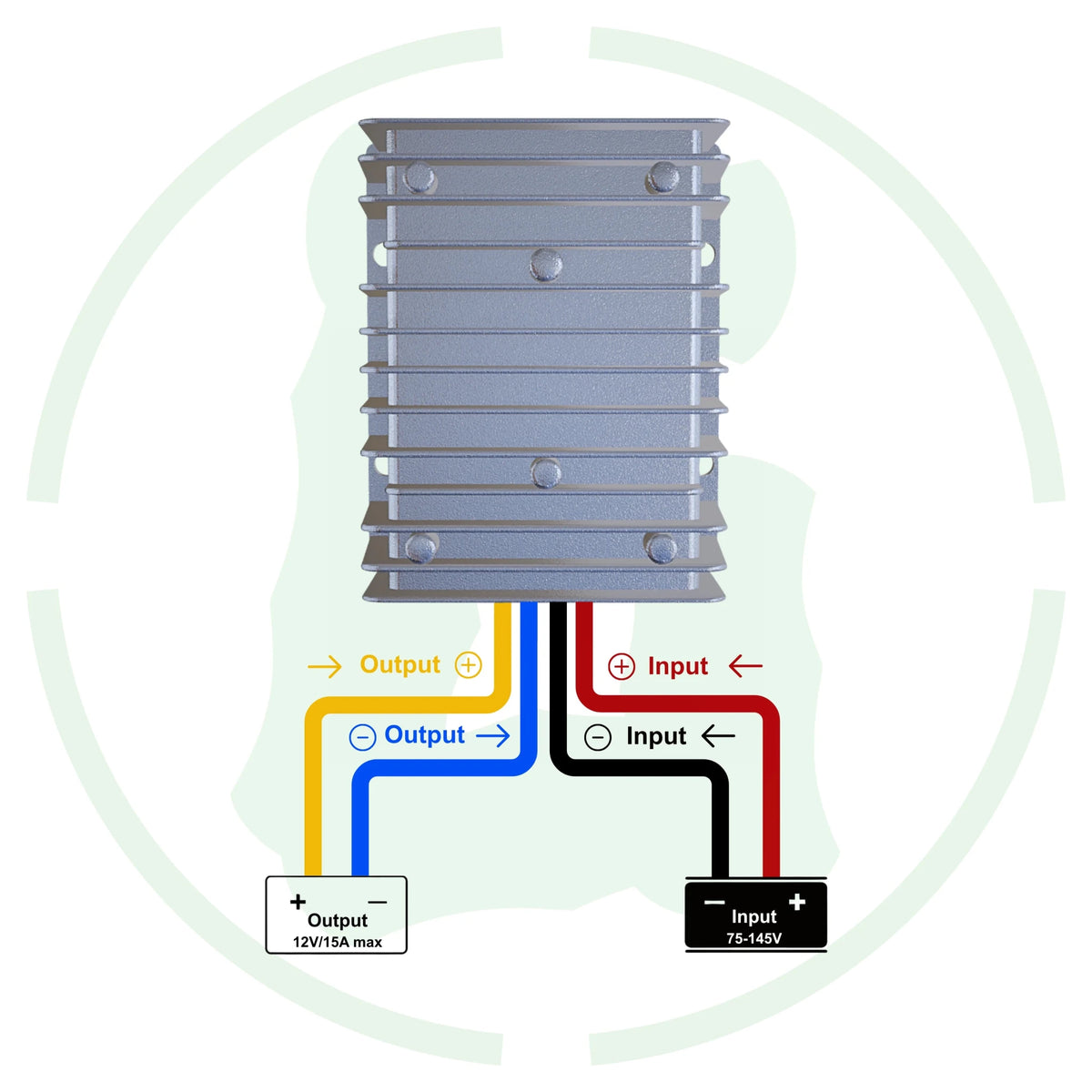90V 110V To 12V 15A 180W Dc Dc Converter GEMSD1101215 Ip68 Isolated Converter - G-energy