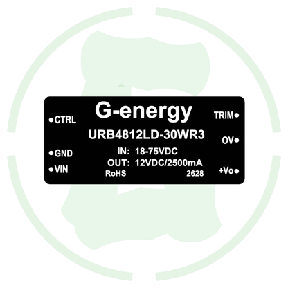 G-energy URB4812LD-30WR3 48V to 12V 2.5A 30W DC DC Converter
