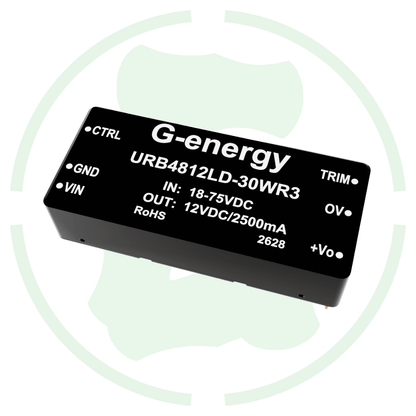 G-energy URB4812LD-30WR3 48V to 12V 2.5A 30W DC DC Converter