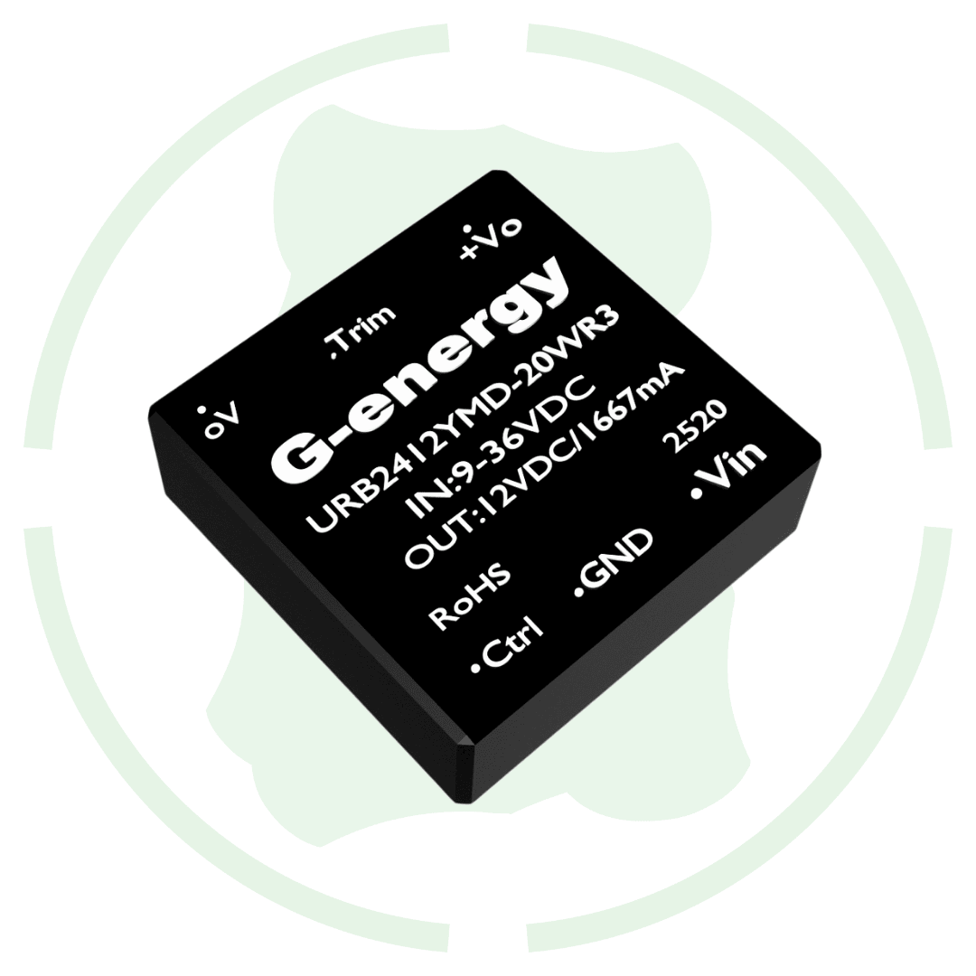 G-Energy URB2412YMD-20WR3 24V to 12V 1666mA 20W DC to DC converter IP68 Step Down Converter