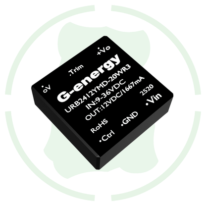 G-Energy URB2412YMD-20WR3 24V to 12V 1666mA 20W DC to DC converter IP68 Step Down Converter
