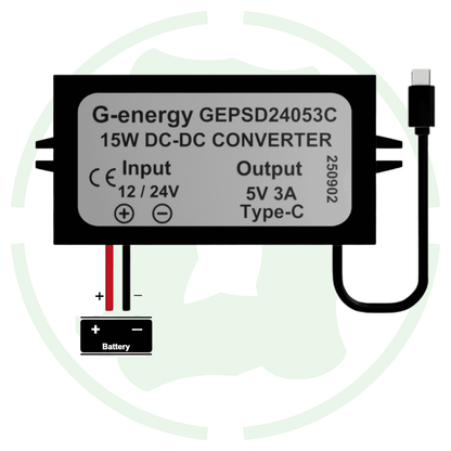 G - energy GEPSD24053C 12V 24V To 5V 3A 15W Type - C Output Dc To Dc Converter - G - energy