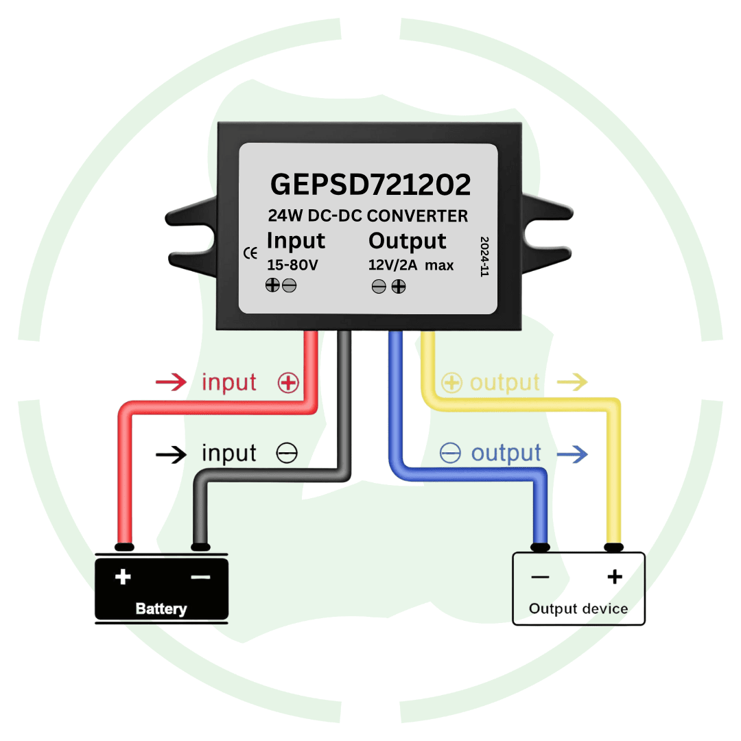 G - energy GEPSD721202 24V 48V 72V To 12V 2A 24W Dc To Dc Converter Ip68 Buck Converter - G - energy