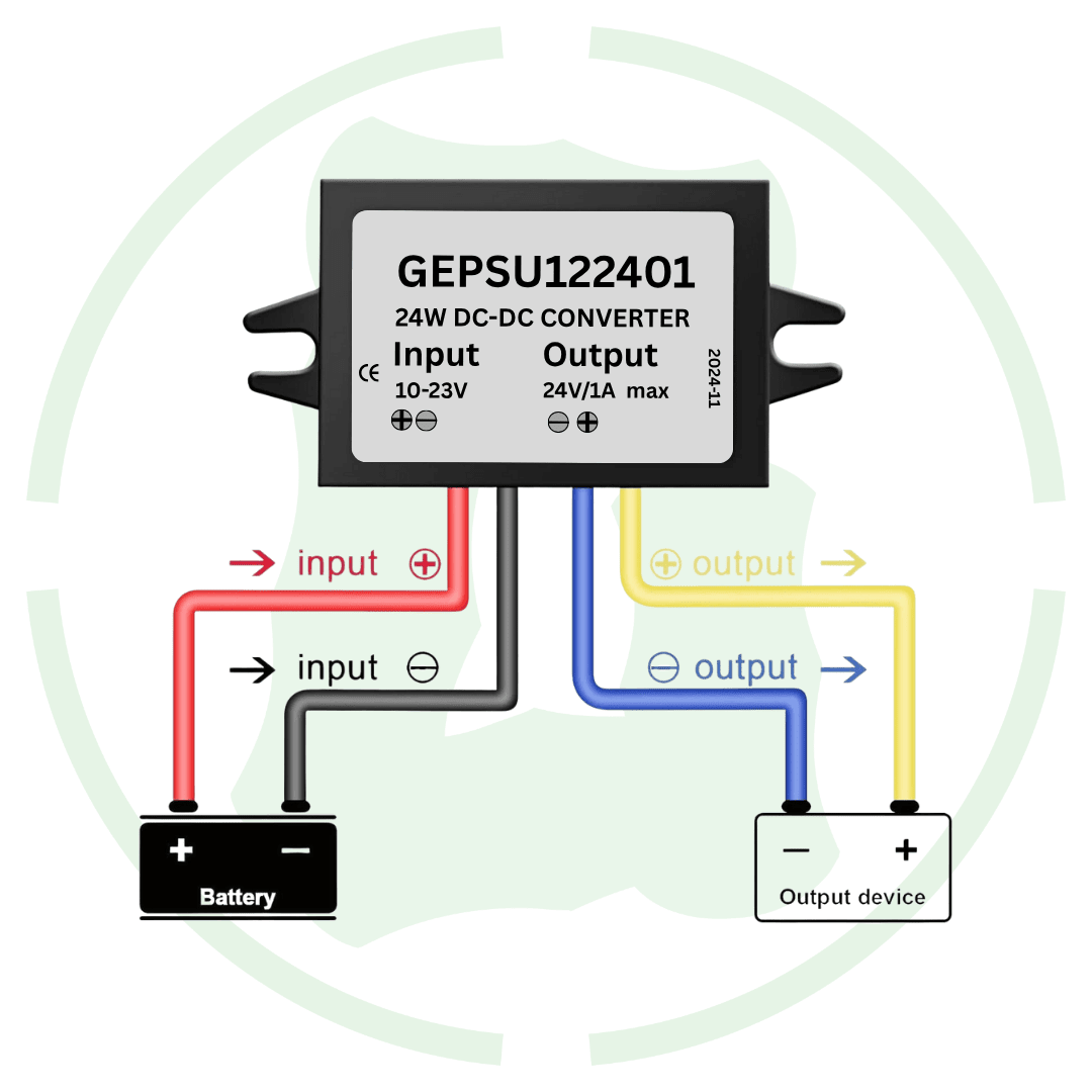 G - energy GEPSU122401 12V To 24V 1A 24W Dc To Dc Converter Ip68 Boost Converter - G - energy