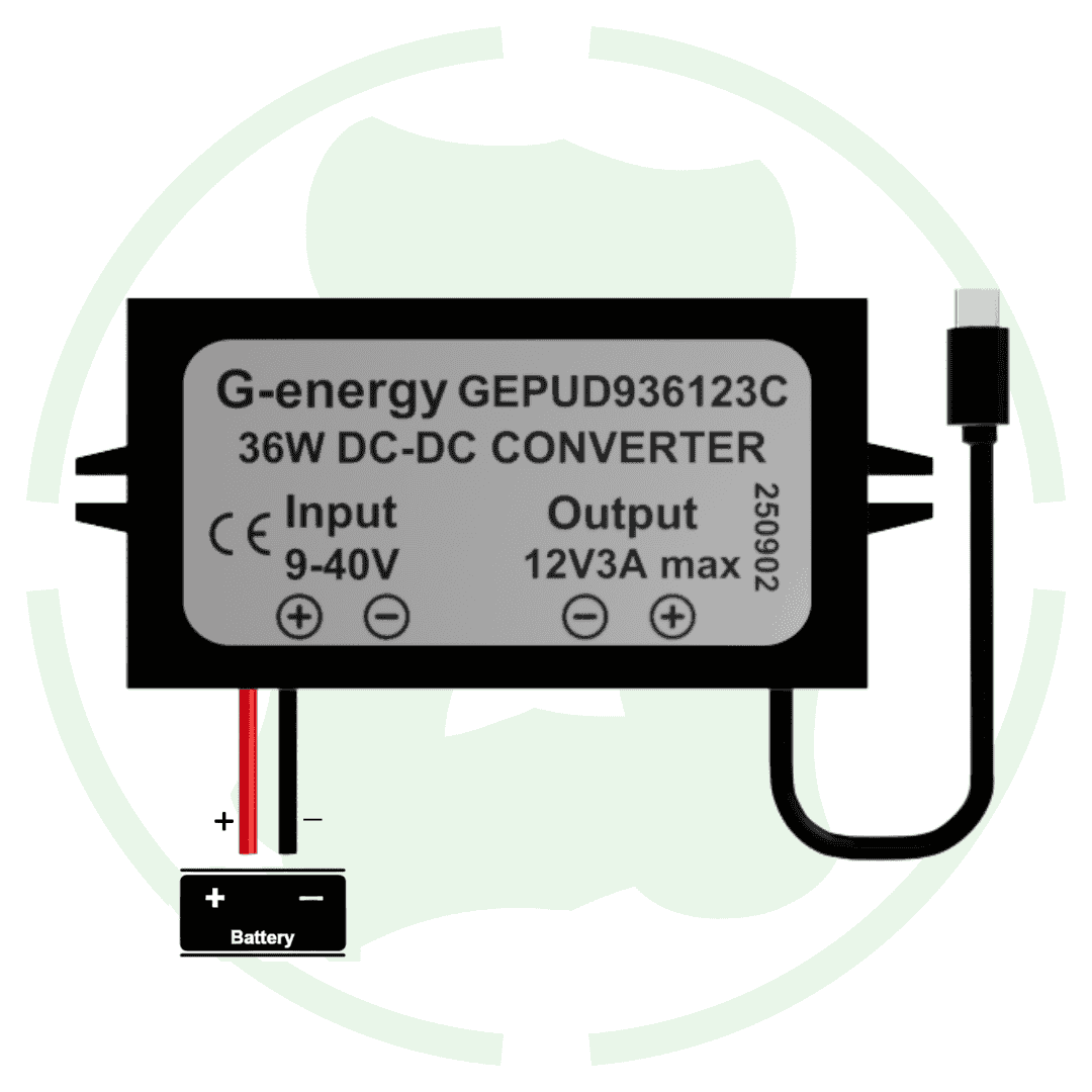 G - energy GEPUD936123C 12V 24V 36V To 12V 3A 36W Type - C Dc To Dc Converter - G - energy