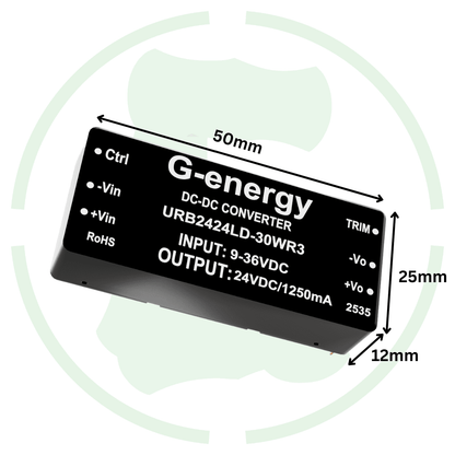 G - energy URB2424LD - 30WR3 24V To 24V 30W 1.25A Dc - Dc Converter Isolated Buck Boost Module - G - energy