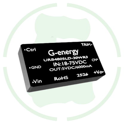 G - energy URB4805LD - 30WR3 48V To 5V 6A 30W Dc - Dc Converter IP68 Buck Converter - G - energy