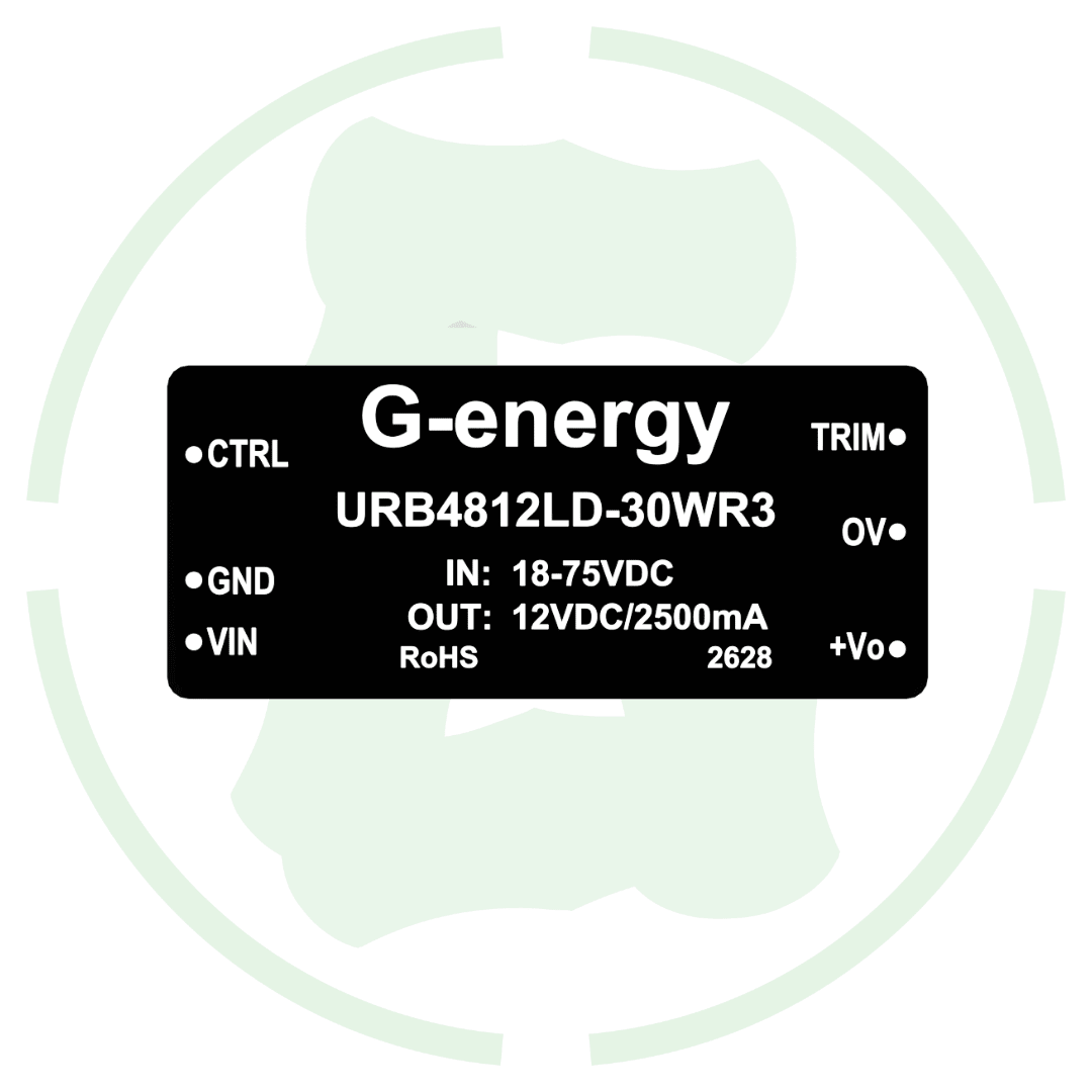 G-energy URB4812LD-30WR3 48V to 12V 2.5A 30W DC DC Converter - G-energy