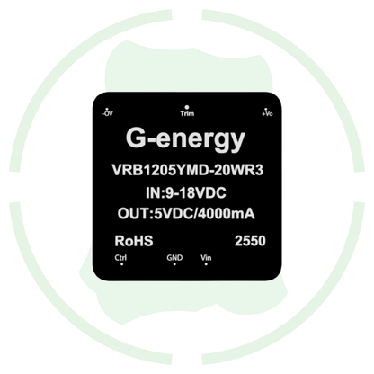 G - energy VRB1205YMD - 20WR3 12V To 5V 20W Dc Dc Converter - G - energy