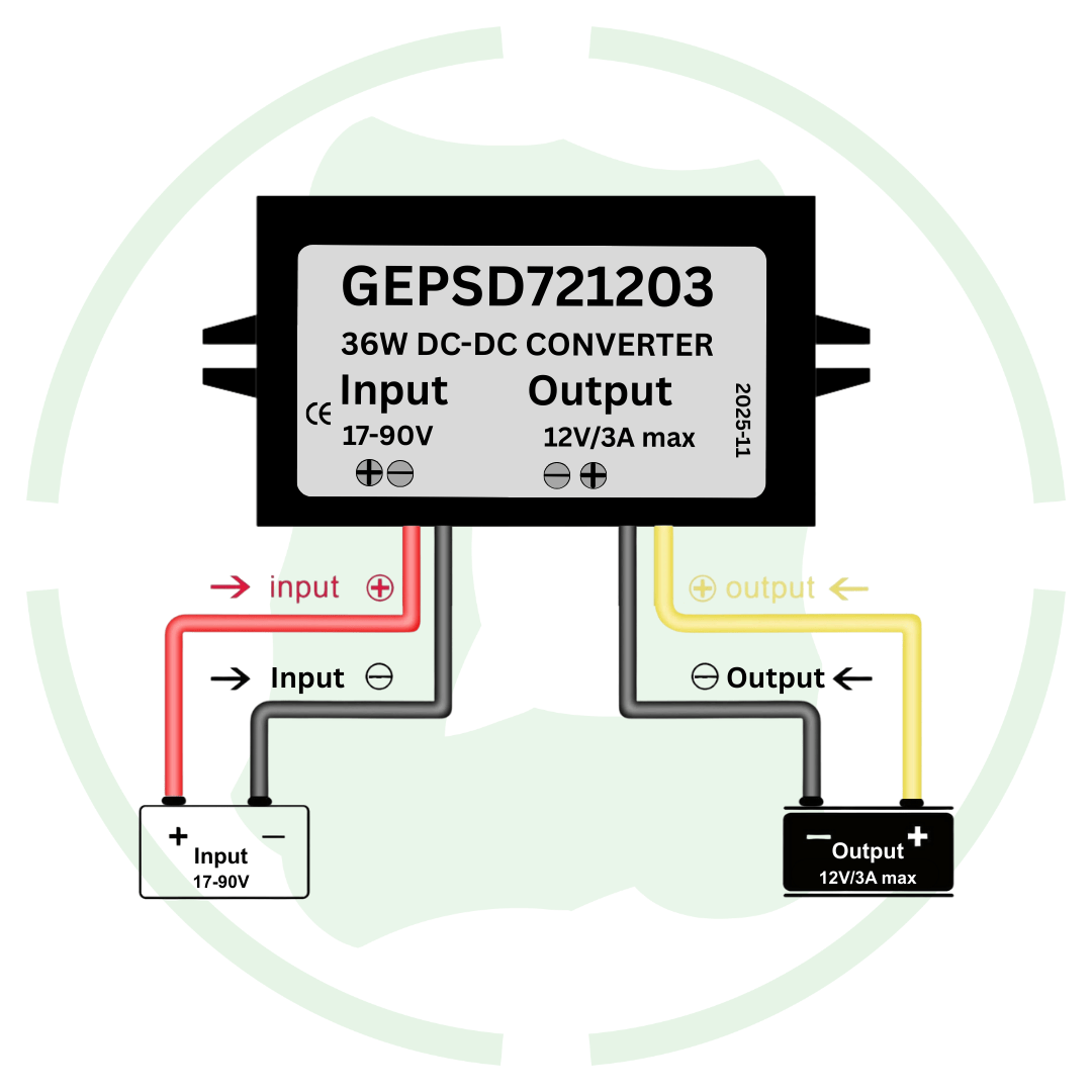 G-energy GEPSD721203 24V 72V To 12V 3A 36W Dc Dc Converter Ip68 Buck Converter