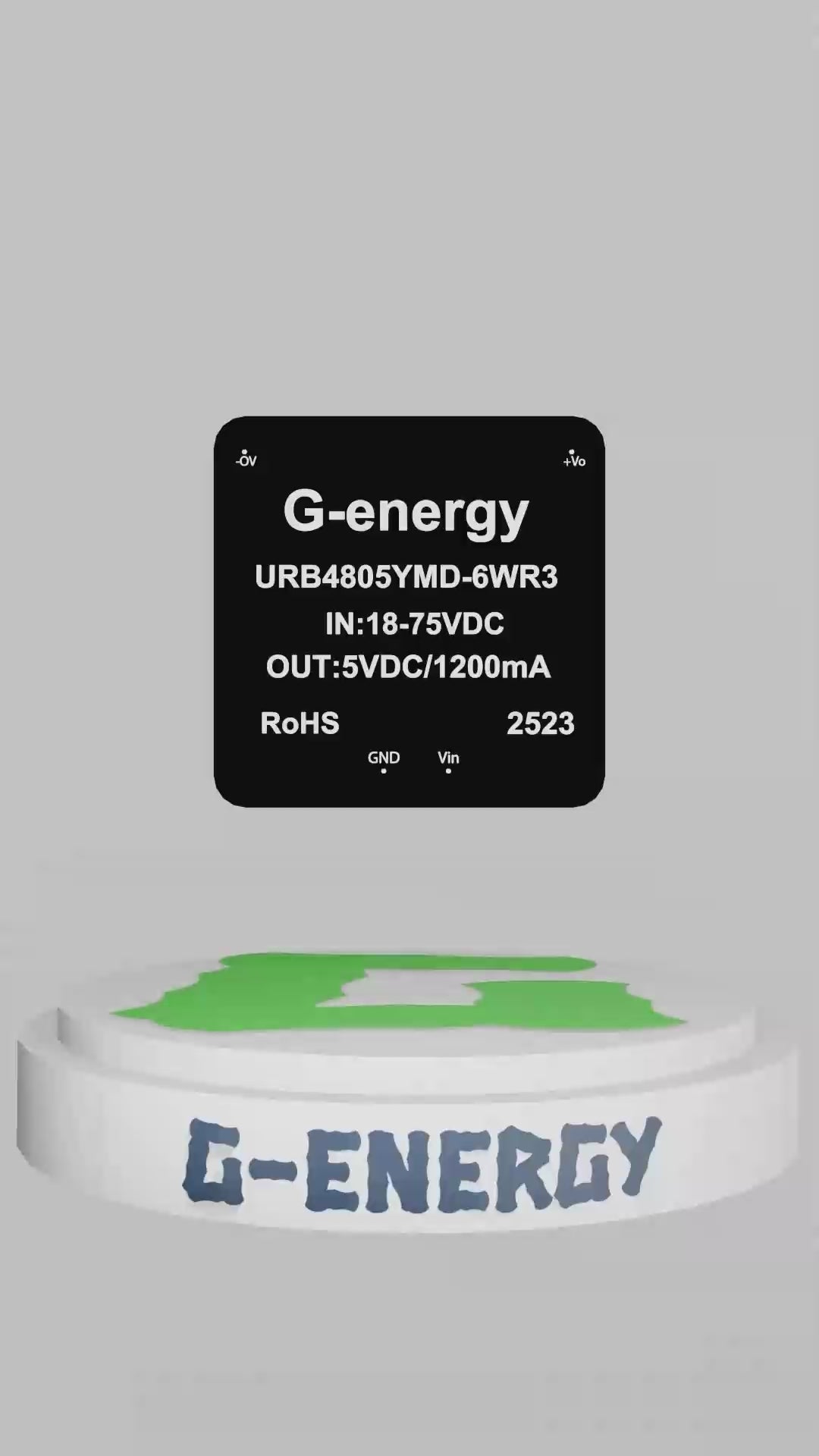 G-energy URB4805YMD-6WR3 48V to 5V 6W DC-DC Converter 1.2A IP68 Buck Converter