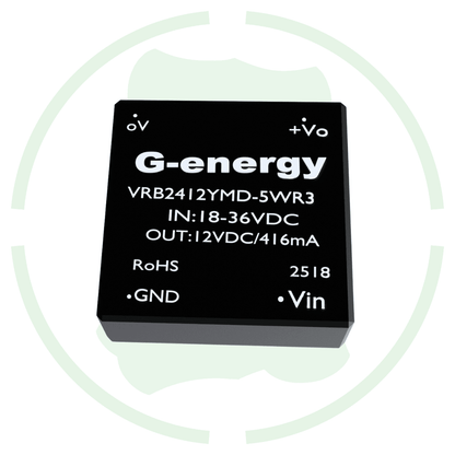 G Energy VRB2412YMD-5WR3 24V to 12V 416mA 5W DC to DC Converter IP68 Step Down Converter