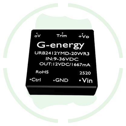G-Energy URB2412YMD-20WR3 24V to 12V 1666mA 20W DC to DC converter IP68 Step Down Converter